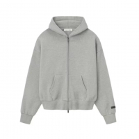 Худи Fear of God Essentials Classic Fleece Zip-Up Hoodie Grey