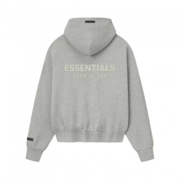 Худи Fear of God Essentials Classic Fleece Zip-Up Hoodie Grey