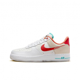 Nike Air Force 1 White Red Teal 