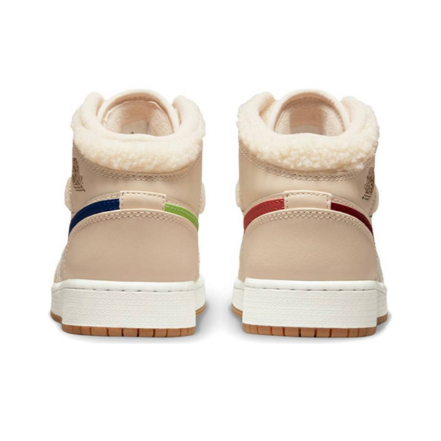 Air Jordan 1 Mid GS Fleece Pearl White