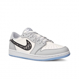 Air Jordan 1 Retro Low x Dior Grey White