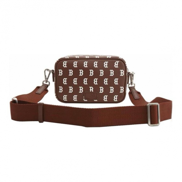 MLB Monogram Shoulder Bag Brown White