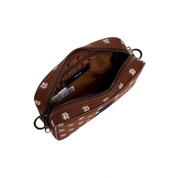 MLB Monogram Shoulder Bag Brown White