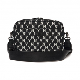 MLB NY Monogram Messenger Bag Black White