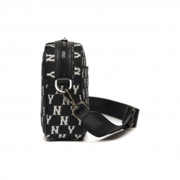 MLB NY Monogram Messenger Bag Black White