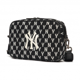 MLB NY Monogram Messenger Bag Black White