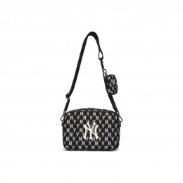 MLB NY Monogram Messenger Bag Black White