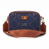 MLB NY Monogram Shoulder Bag Jeans Denim Brown