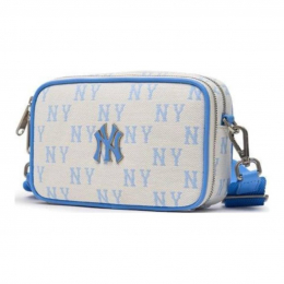 MLB NY Monogram Shoulder Bag White Blue