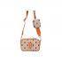 MLB Monogram Shoulder Bag Beige Orange Blue