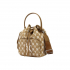 MLB NY Monogram Bucket Bag Beige Cream White