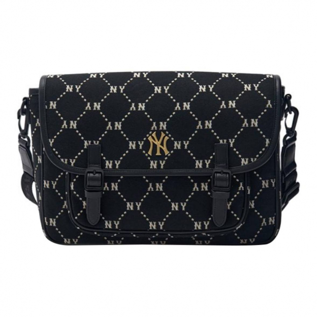 MLB NY Monogram Messenger Bag Black