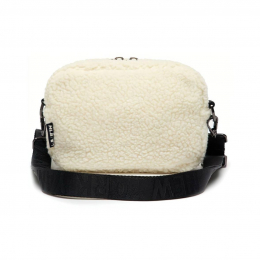 MLB NY Shoulder Bag Fleece Cream White Black