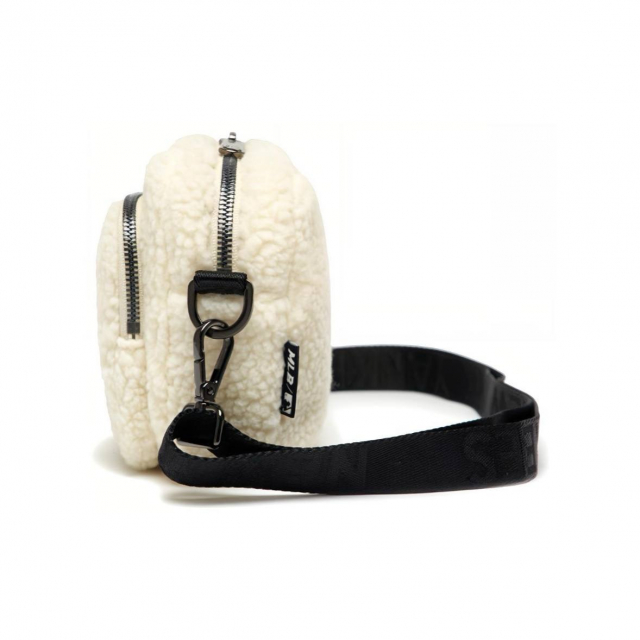 MLB NY Shoulder Bag Fleece Cream White Black
