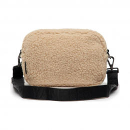 MLB NY Shoulder Bag Fleece Beige Black