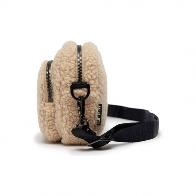 MLB NY Shoulder Bag Fleece Beige Black