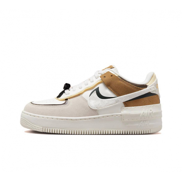 Nike Air Force 1 Low Shadow White Beige Brown Natural