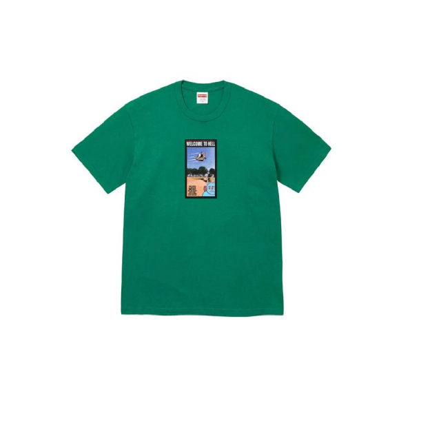 Футболка Supreme Toy Machine Welcome To Hell Tee Green