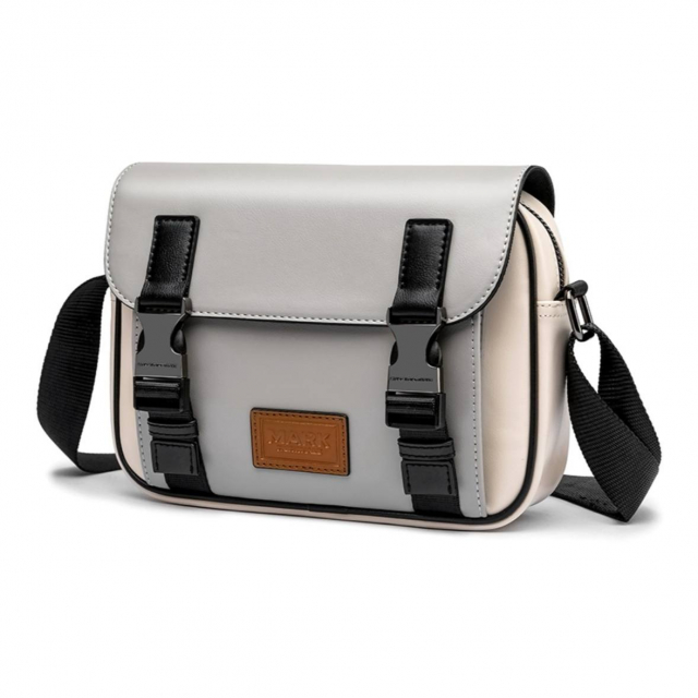 Mark Fairwhale Shoulder Bag Grey Cream Brown