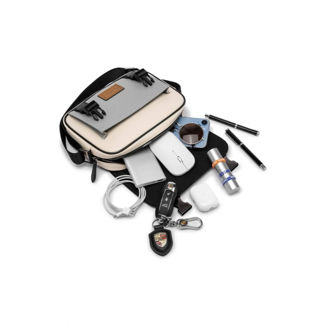 Mark Fairwhale Shoulder Bag Grey Cream Brown