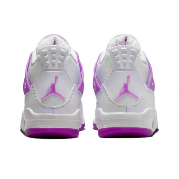 Air Jordan 4 Triple White Electro Purple