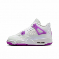 Air Jordan 4 Retro Triple White Electro Purple