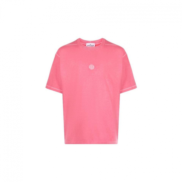 Футболка Stone Island Logo Embroidered T-Shirt Pink