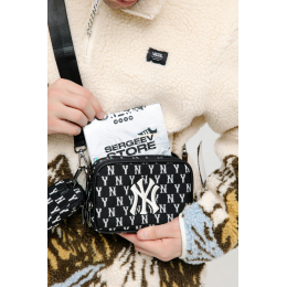 Сумка MLB Monogram NY Bag Black White