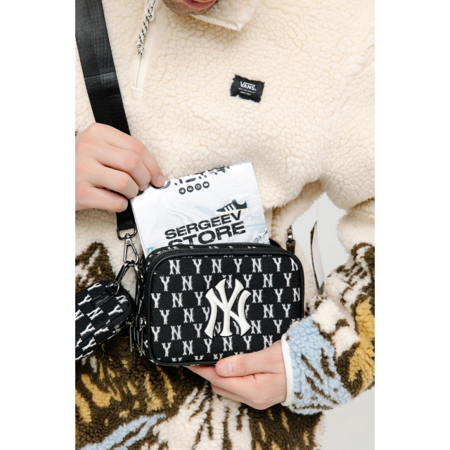 Сумка MLB Monogram NY Bag Black White
