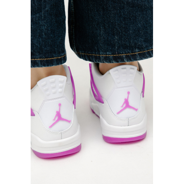 Air Jordan 4 Retro Triple White Electro Purple