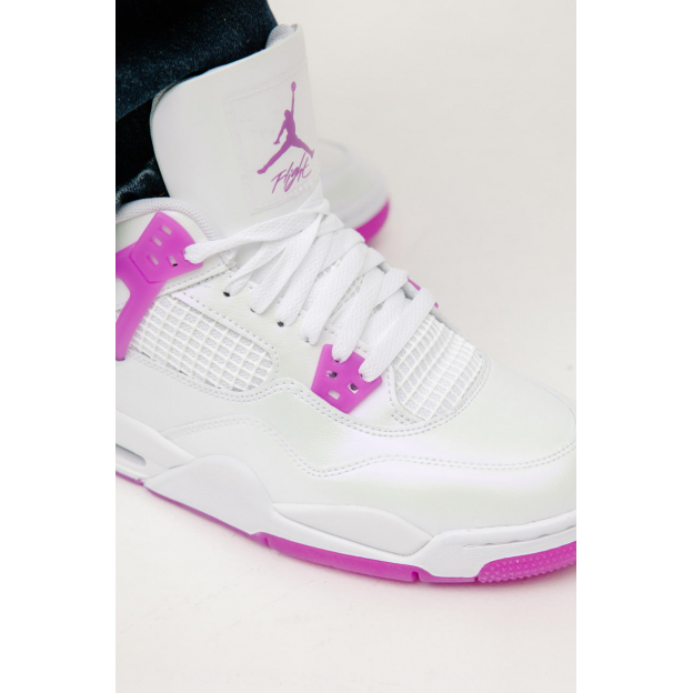 Air Jordan 4 Retro Triple White Electro Purple