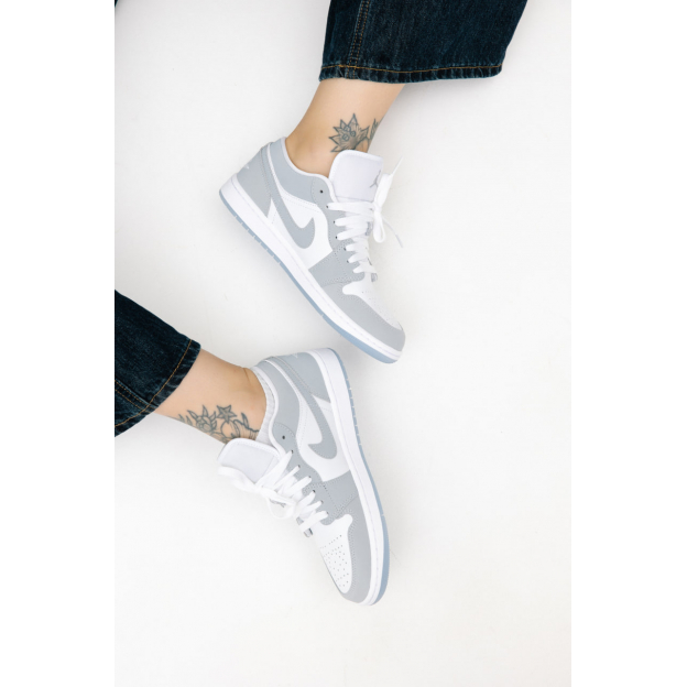 Air Jordan 1 Low White Wolf Grey 