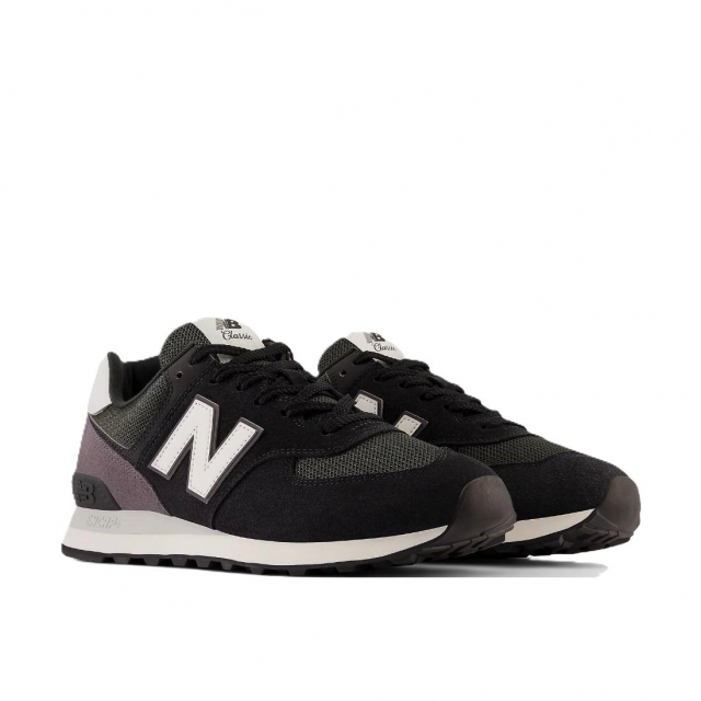 New Balance 574 Black White Purple