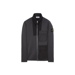 Толстовка Stone Island Fleece Full Zip Grey Black
