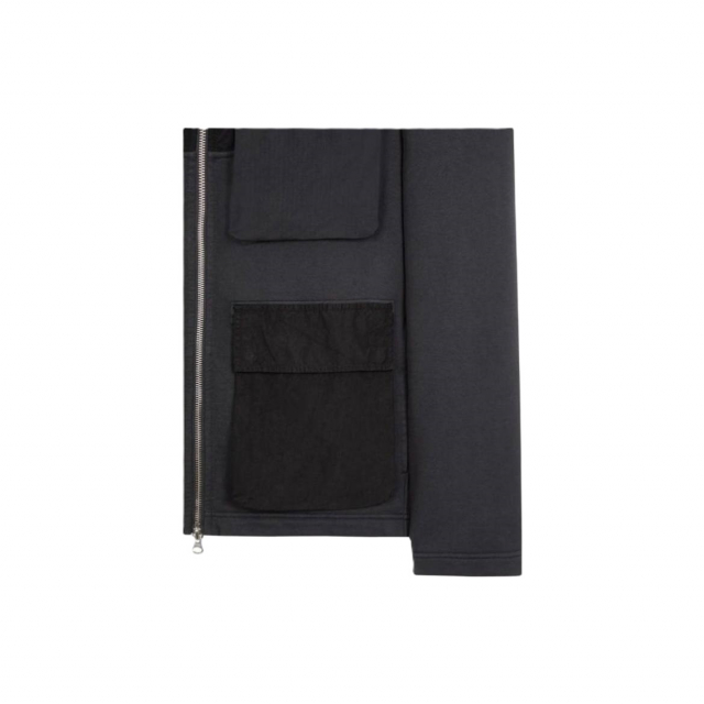 Толстовка Stone Island Fleece Full Zip Grey Black