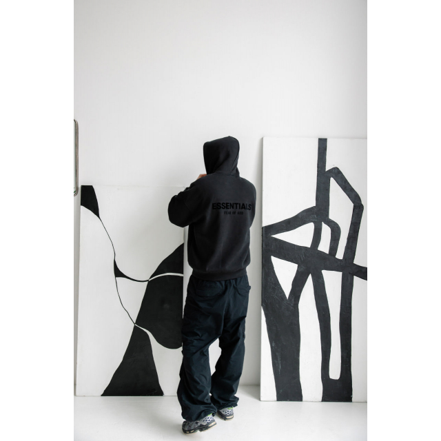 Худи Fear of God Essentials Hoodie Stretch Limo Black