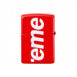 Зажигалка Supreme x Zippo Red White