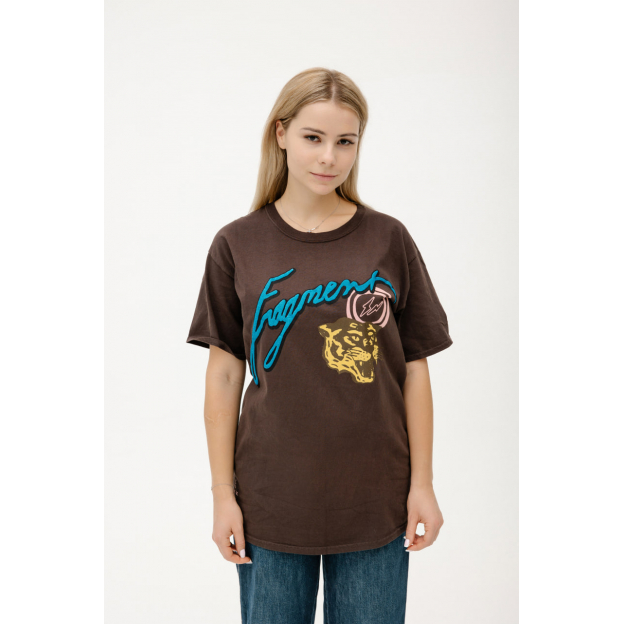 Футболка Travis Scott Cactus Jack x Fragment Design Tee Brown