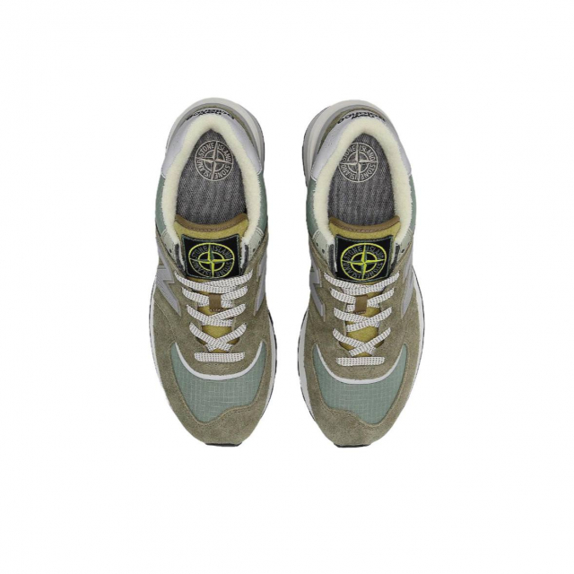 New Balance 574 x Stone Island Olive Green Grey White 