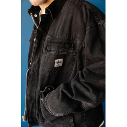 Куртка Stussy Washed Canvas Jacket Black