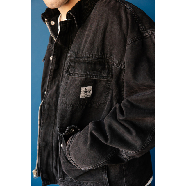 Куртка Stussy Washed Canvas Jacket Black
