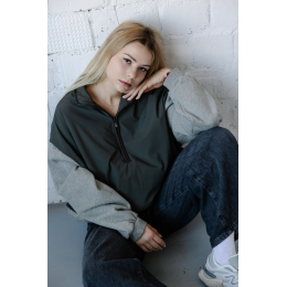 Толстовка на молнии Fear Of God Essentials Nylon Fleece Sweater