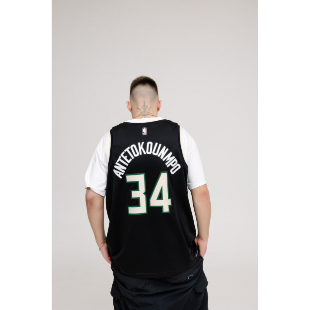 Джерси Jordan x NBA Milwaukee Jersey  Black Green White 