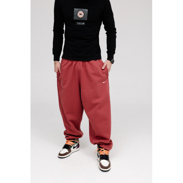 Спортивные штаны Nike Solo Swoosh Pants Fleece Red 