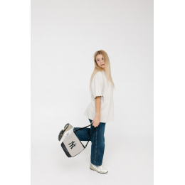 Сумка MLB Big Logo NY Bucket Bag Grey Black