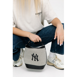 Сумка MLB Big Logo NY Bucket Bag Grey Black