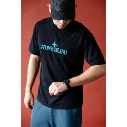 Футболка Stone Island Stitches Logo T-Shirt Black