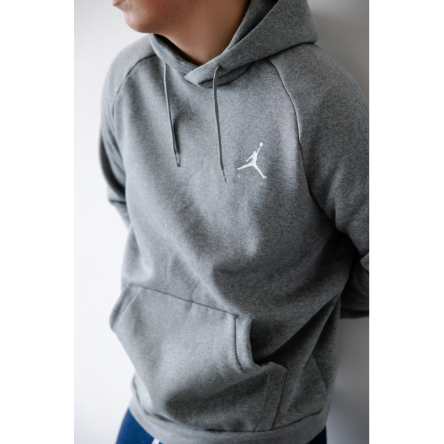 Худи Jordan Jumpman Fleece Hoodie Grey White