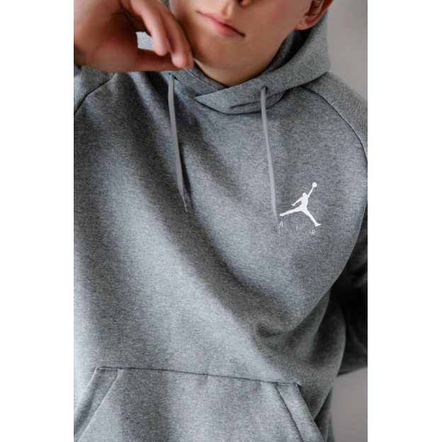 Худи Jordan Jumpman Fleece Hoodie Grey White