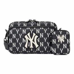 Сумка MLB Monogram NY Bag Black White   